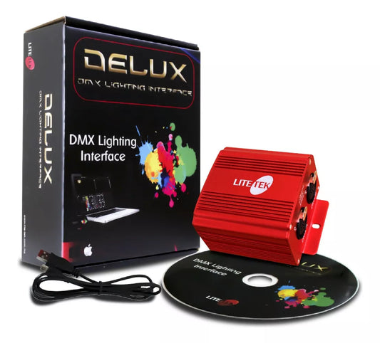 Interface de 2 Universos Dmx Para Iluminación Delux 1024 Lite Tek