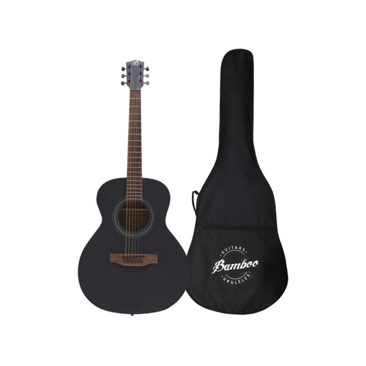 Guitarra Acústica Clásica Con Funda Ga-38 Bk Bamboo