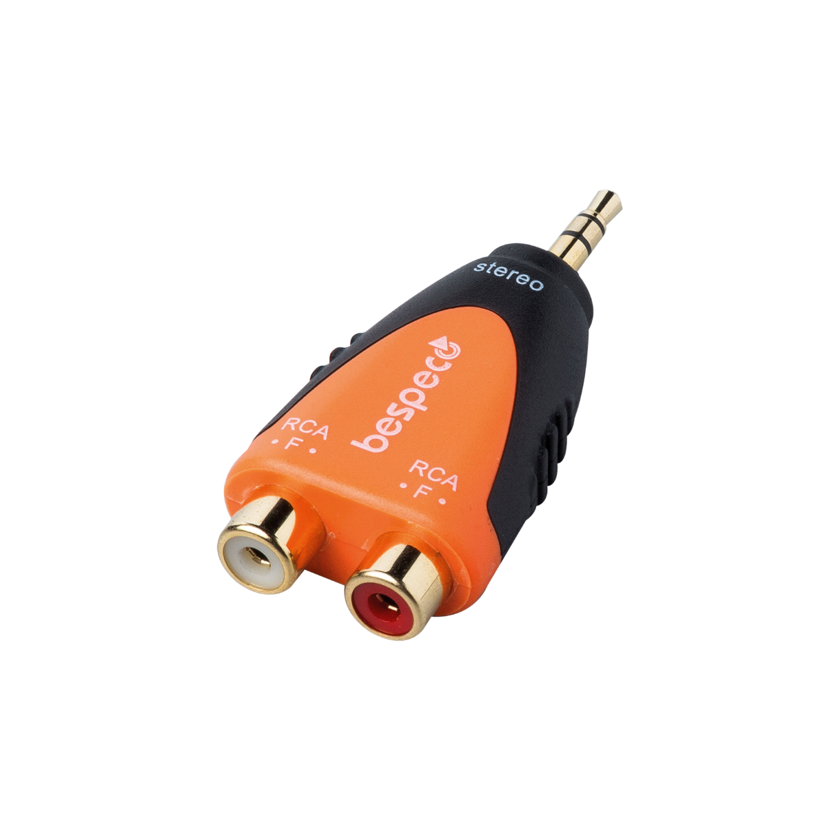 Adaptador conector de 3.5 mm macho a RCA estéreo SLAD380 Bespeco