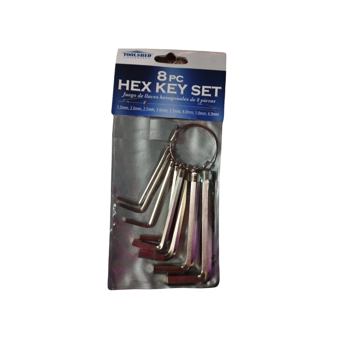 Juego de 8 llaves Allen herramienta Hex Key Set